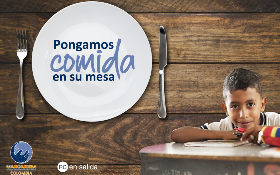 Campaña de apoyo a la alimentación de familias Mano Amiga en Colombia