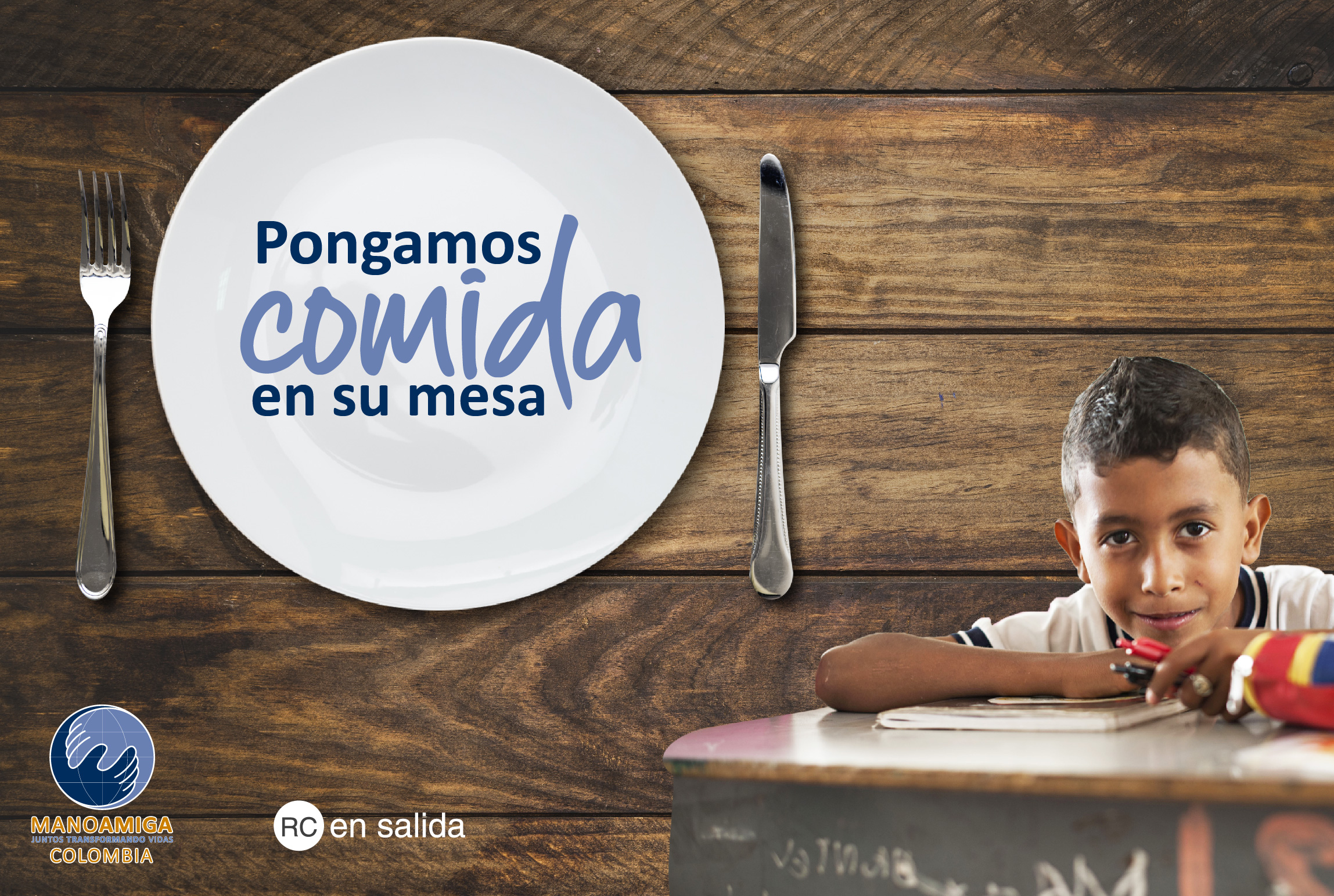 Mano Amiga family food support campaign in Colombia