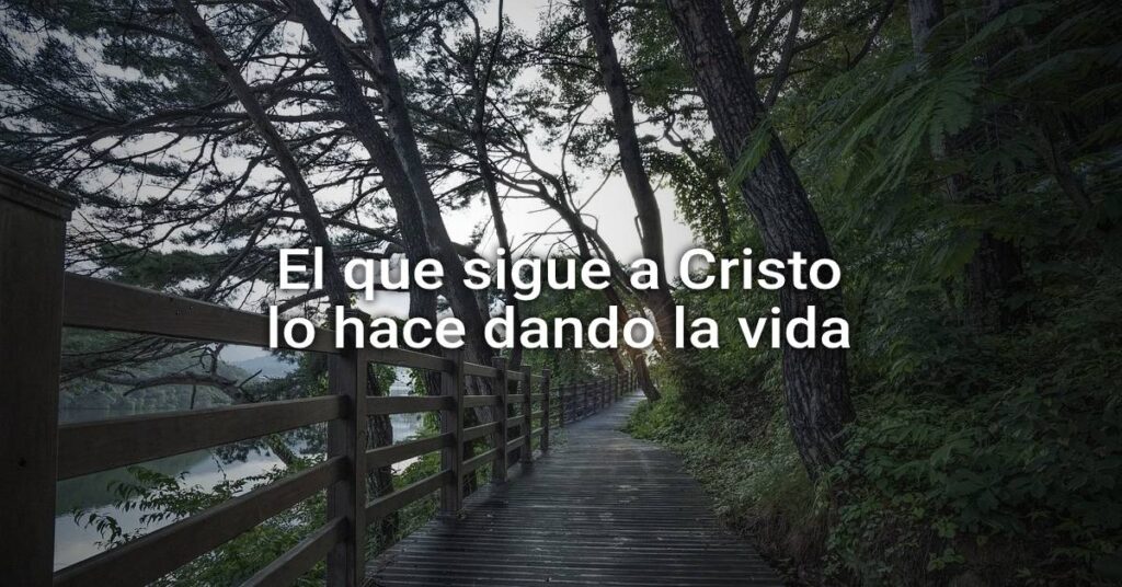 El que sigue a Cristo lo hace dando la vida