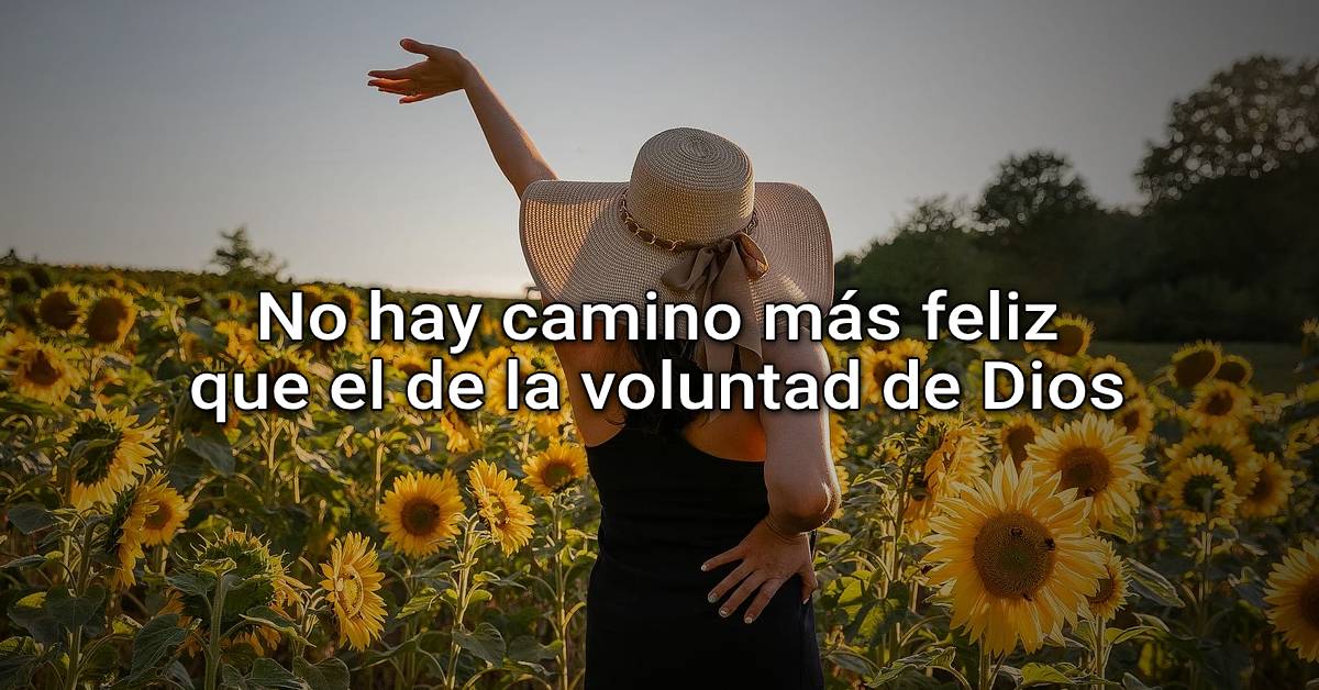 No hay camino más feliz que el de la voluntad de Dios